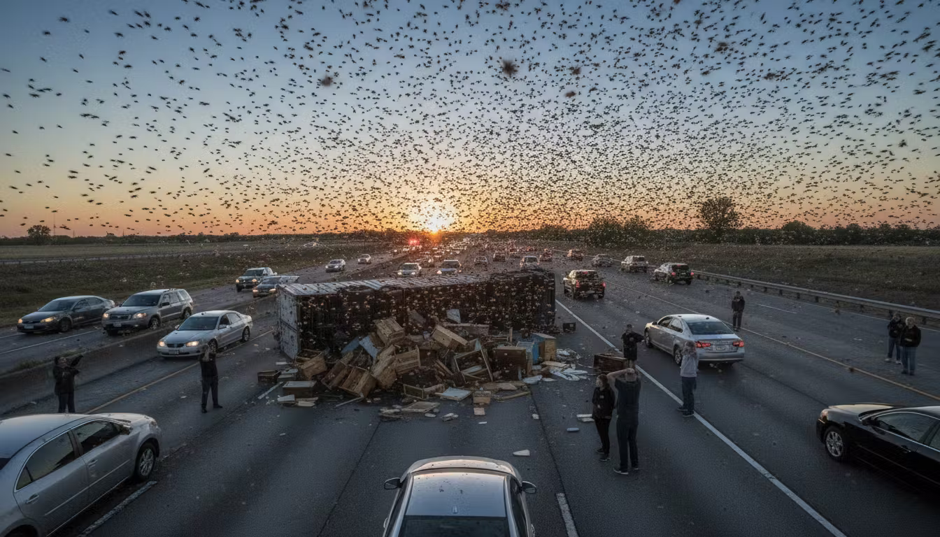 Ανατροπή φορτηγού με 1.000.000 μέλισσες στο Τενεσί